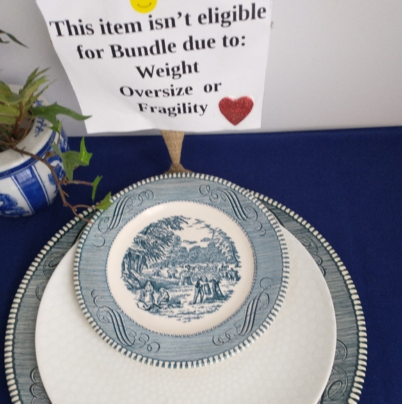 CURRIER & IVES 3 Bundle Dinner Table Plates - Picture 14 of 16